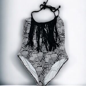 NWT Joe Boxer Women’s Plus Size 3X Fringe One Piece Swimsuit Swimwear